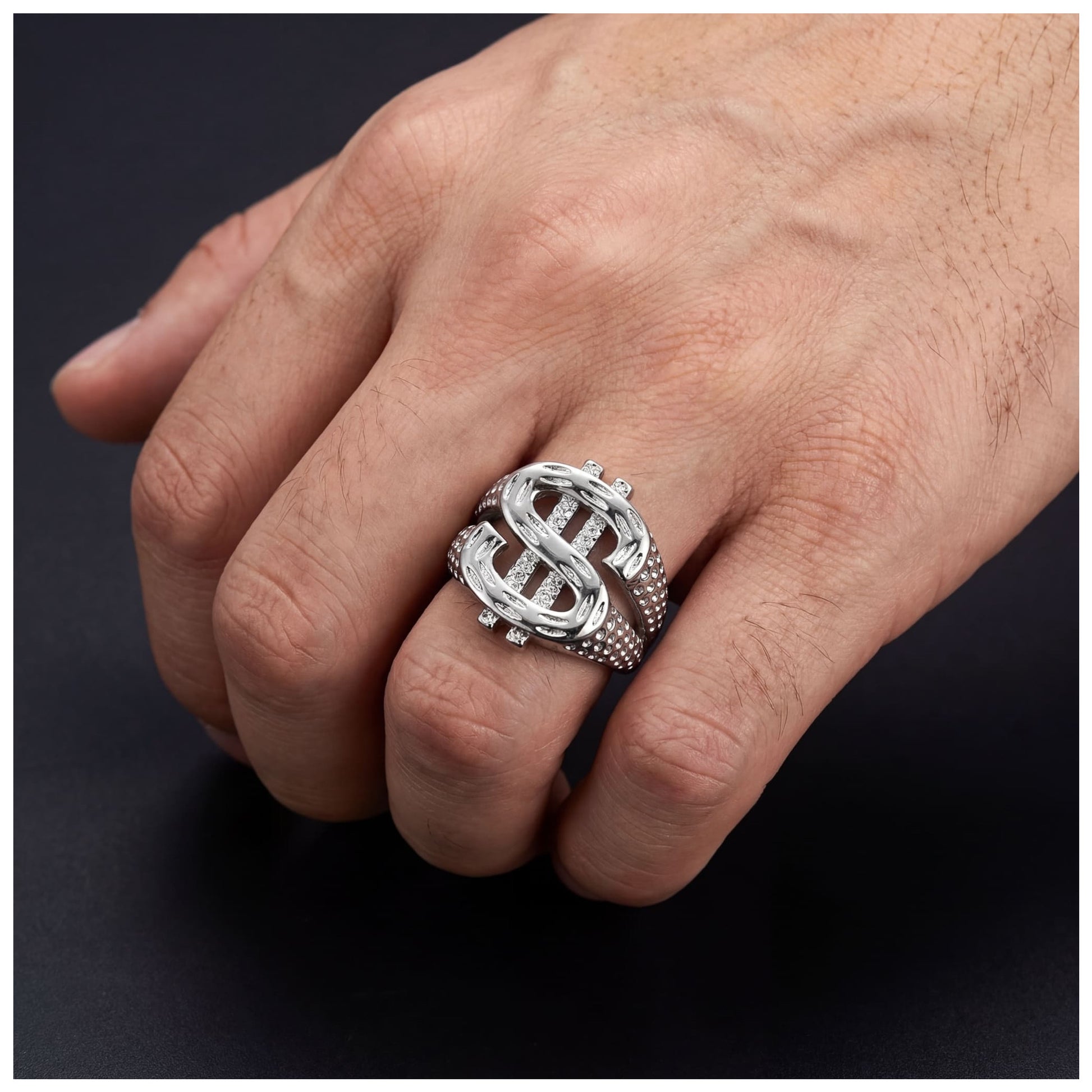 EDELSTAHL "SILVER DOLLAR" RING - ICERAIN JEWELRY