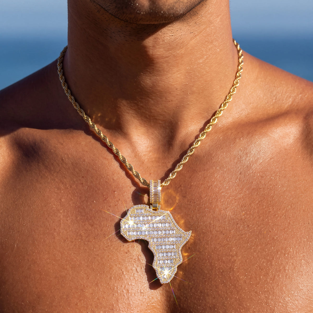 ICED OUT "AFRICA" LÄNDERKETTE - ICERAIN JEWELRY