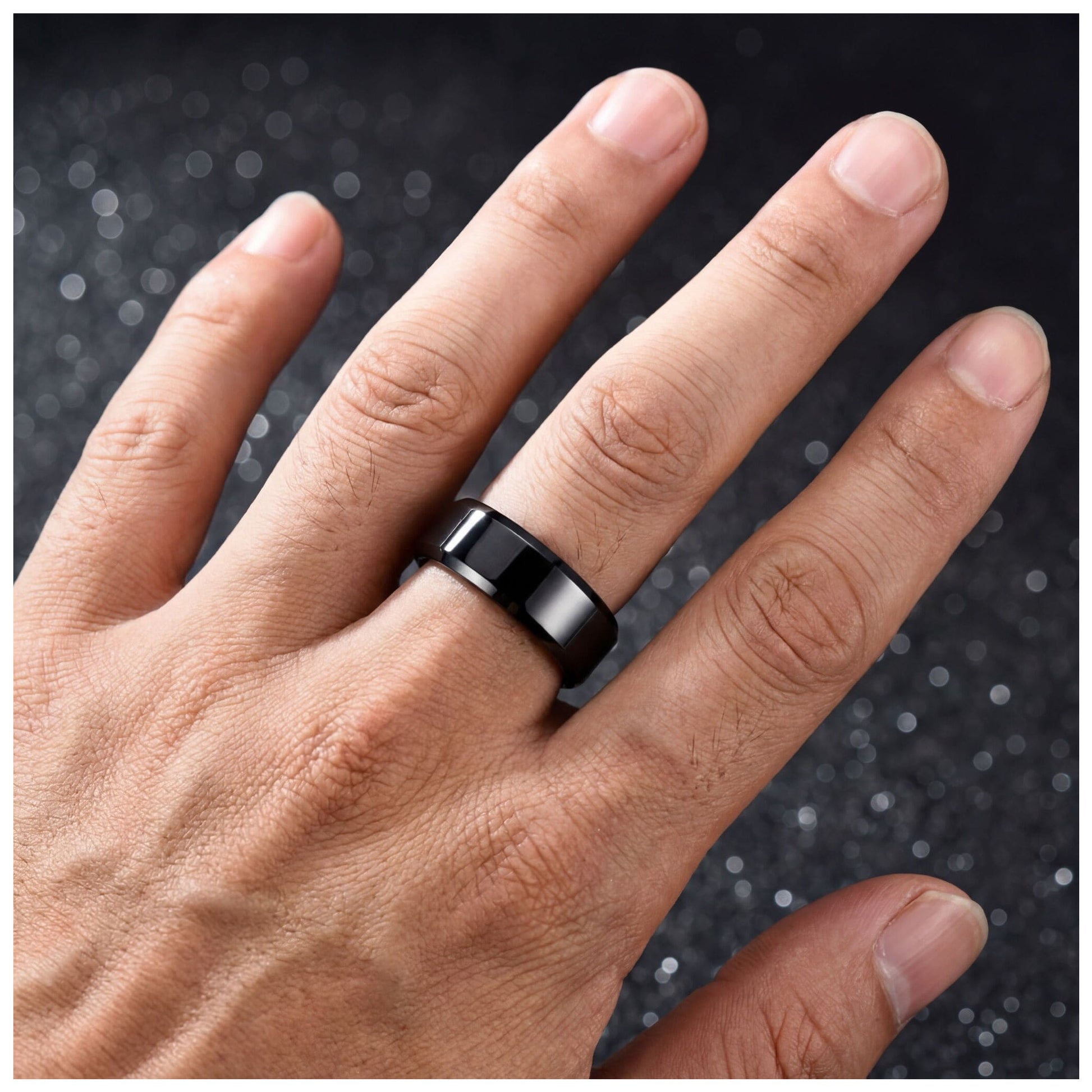 EDELSTAHL "BLACK COMFORT" RING - ICERAIN JEWELRY