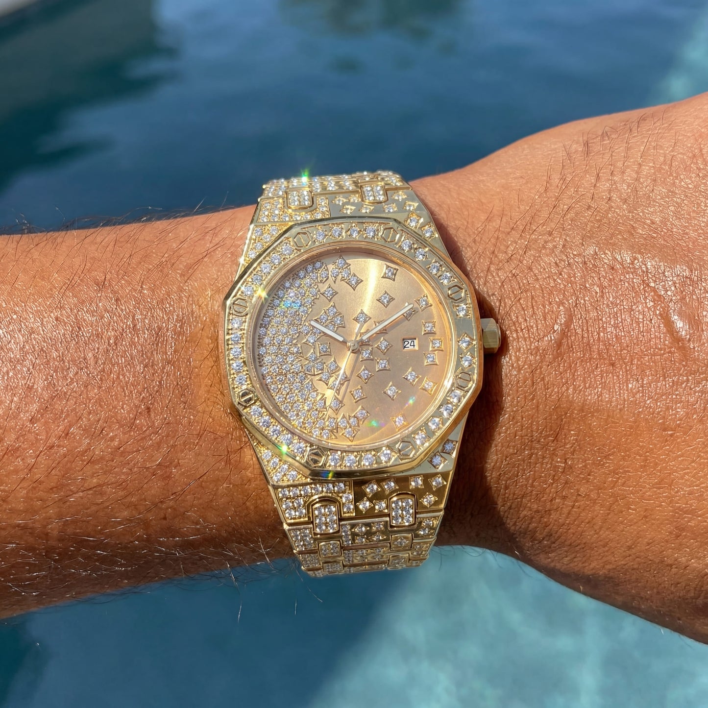 ICED OUT "SPLITERIO" UHR - ICERAIN JEWELRY