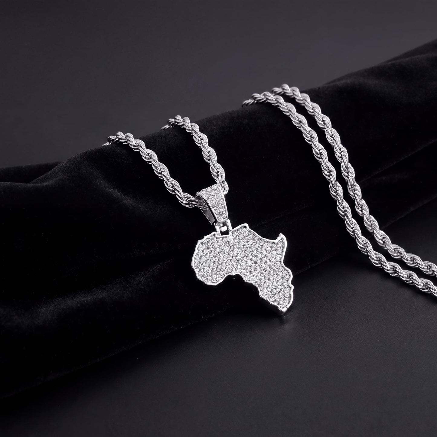 ICED OUT "AFRICA" LÄNDERKETTE - ICERAIN JEWELRY