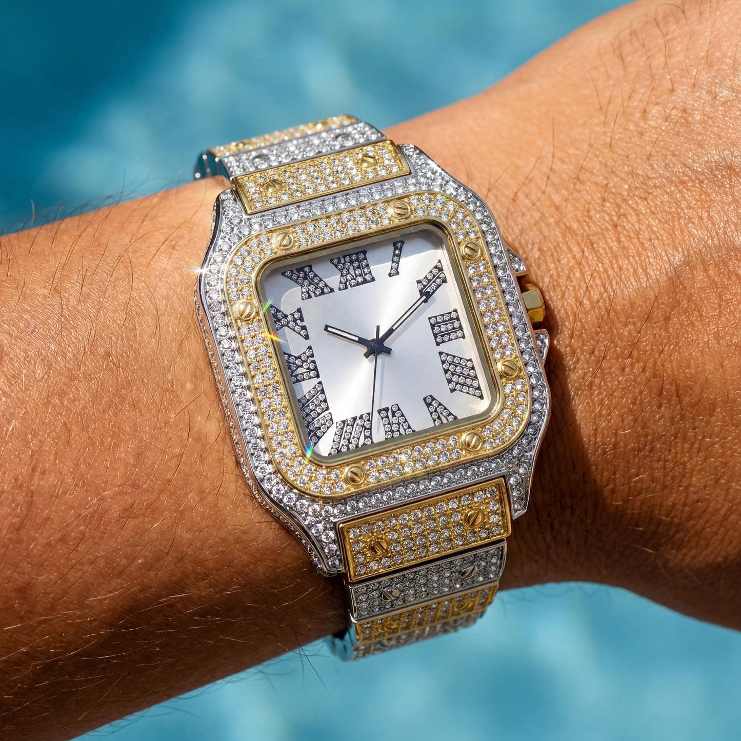 ICED OUT "PIAZZA" UHR - ICERAIN JEWELRY