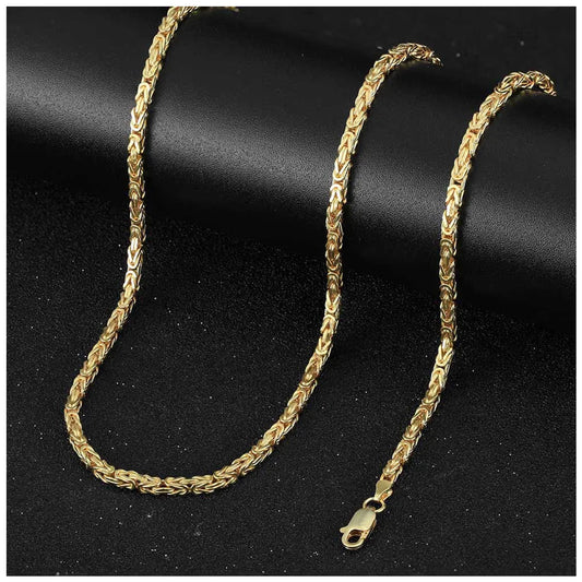 925S SILVER 2,5MM "GOLD MAJOR" KÖNIGSKETTE - ICERAIN JEWELRY