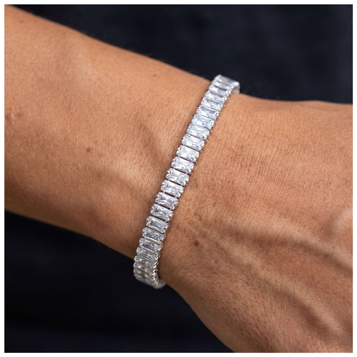ICED OUT 5MM "SILVER SHINO" ARMBAND - ICERAIN JEWELRY