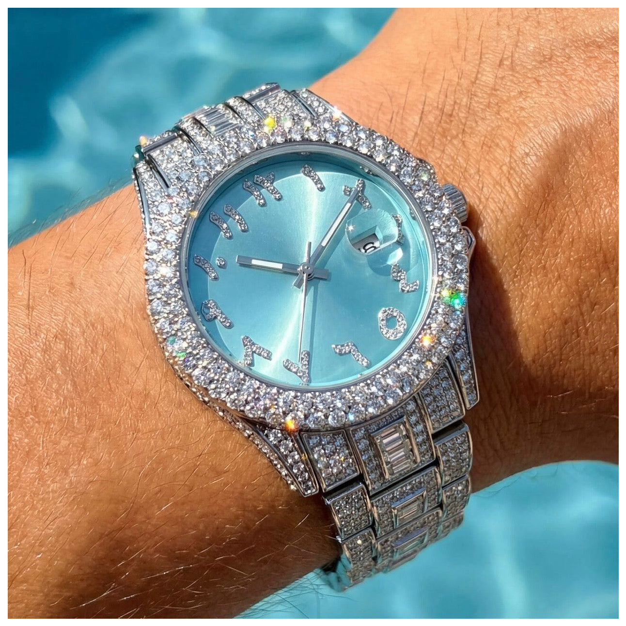 ICED OUT "ARABIC" UHR - ICERAIN JEWELRY