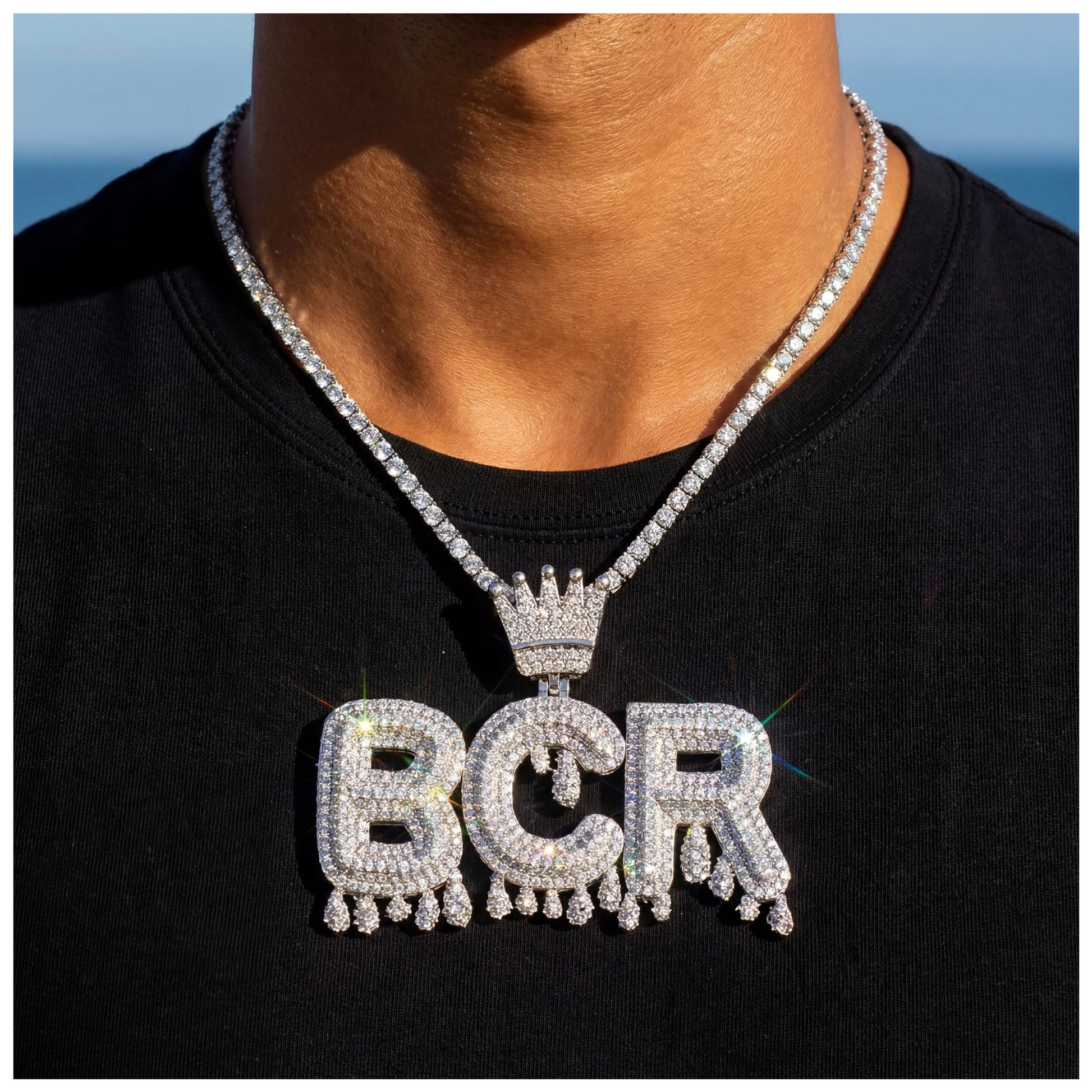 PERSONALISIERTE ICED OUT "CROWN DRIPPY" KETTE - ICERAIN JEWELRY