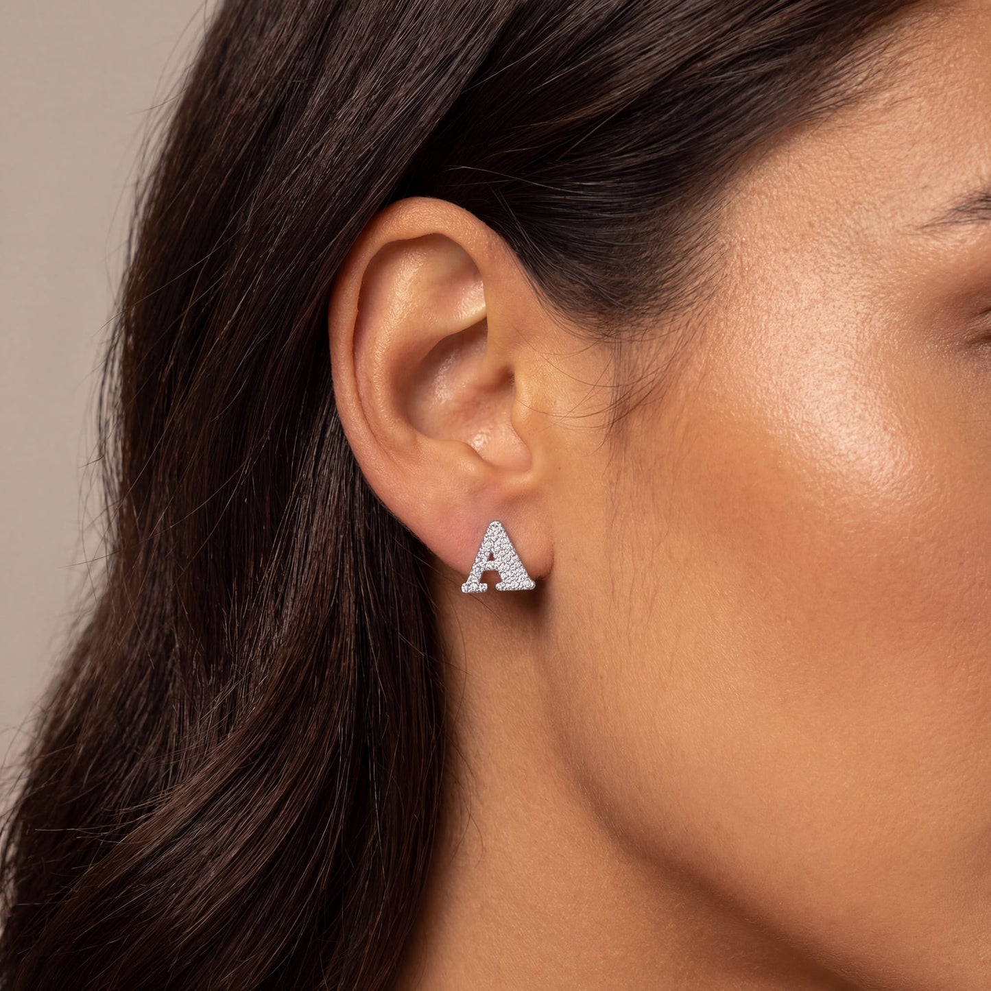 PERSONALISIERTE ICED OUT ANFANGSBUCHSTABEN "SPARK" OHRRINGE - ICERAIN JEWELRY