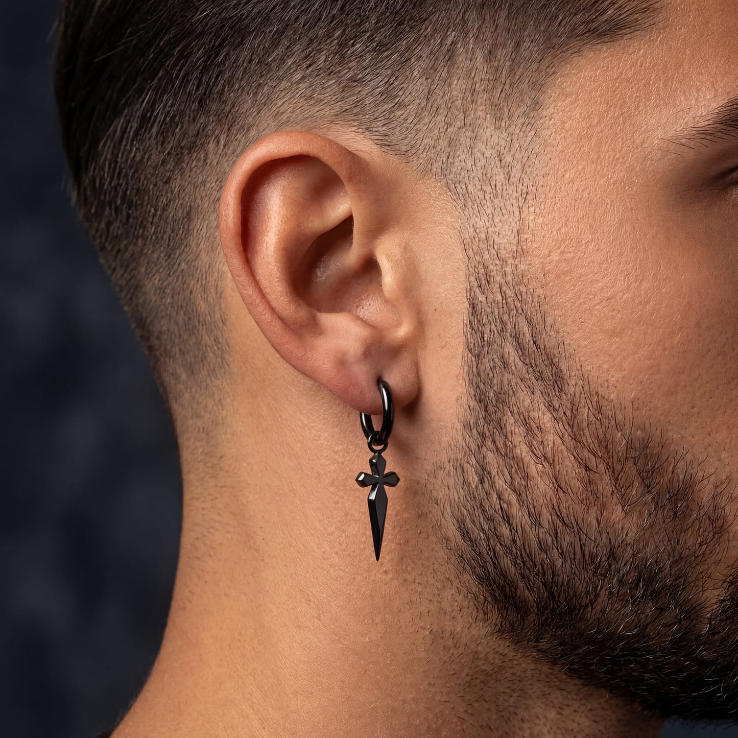 EDELSTAHL "CROSS V5" OHRRINGE - ICERAIN JEWELRY