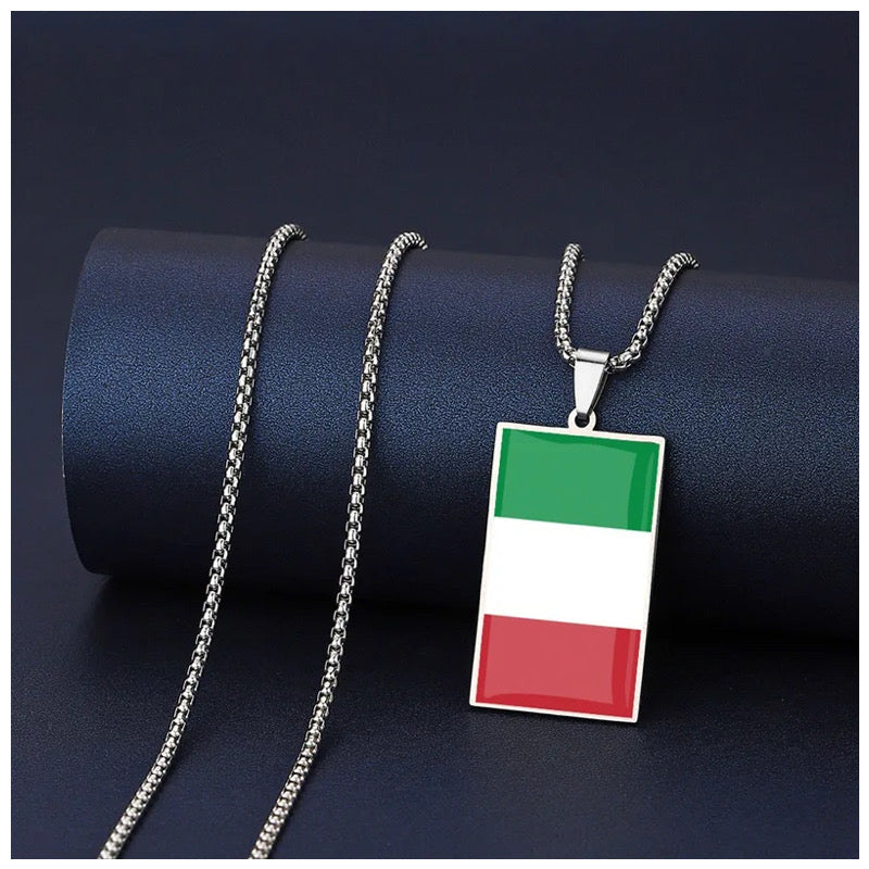 EDELSTAHL "ITALY FLAG" LÄNDERKETTE - ICERAIN JEWELRY