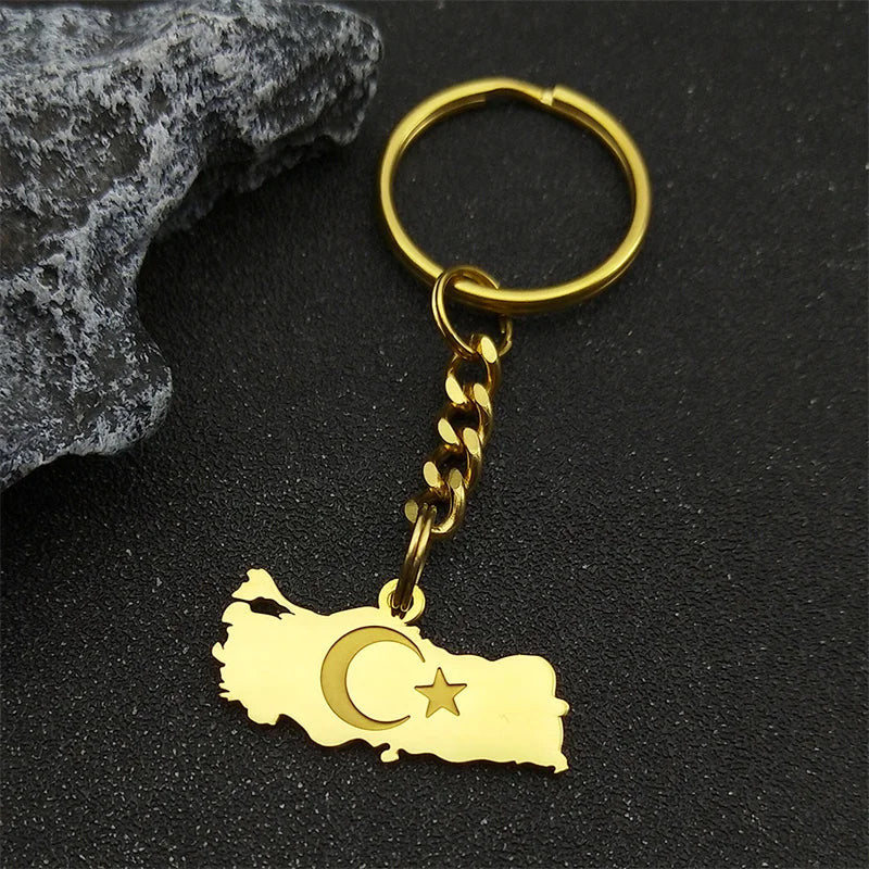 EDELSTAHL "TURKIYE V2" SCHLÜSSELANHÄNGER - ICERAIN JEWELRY