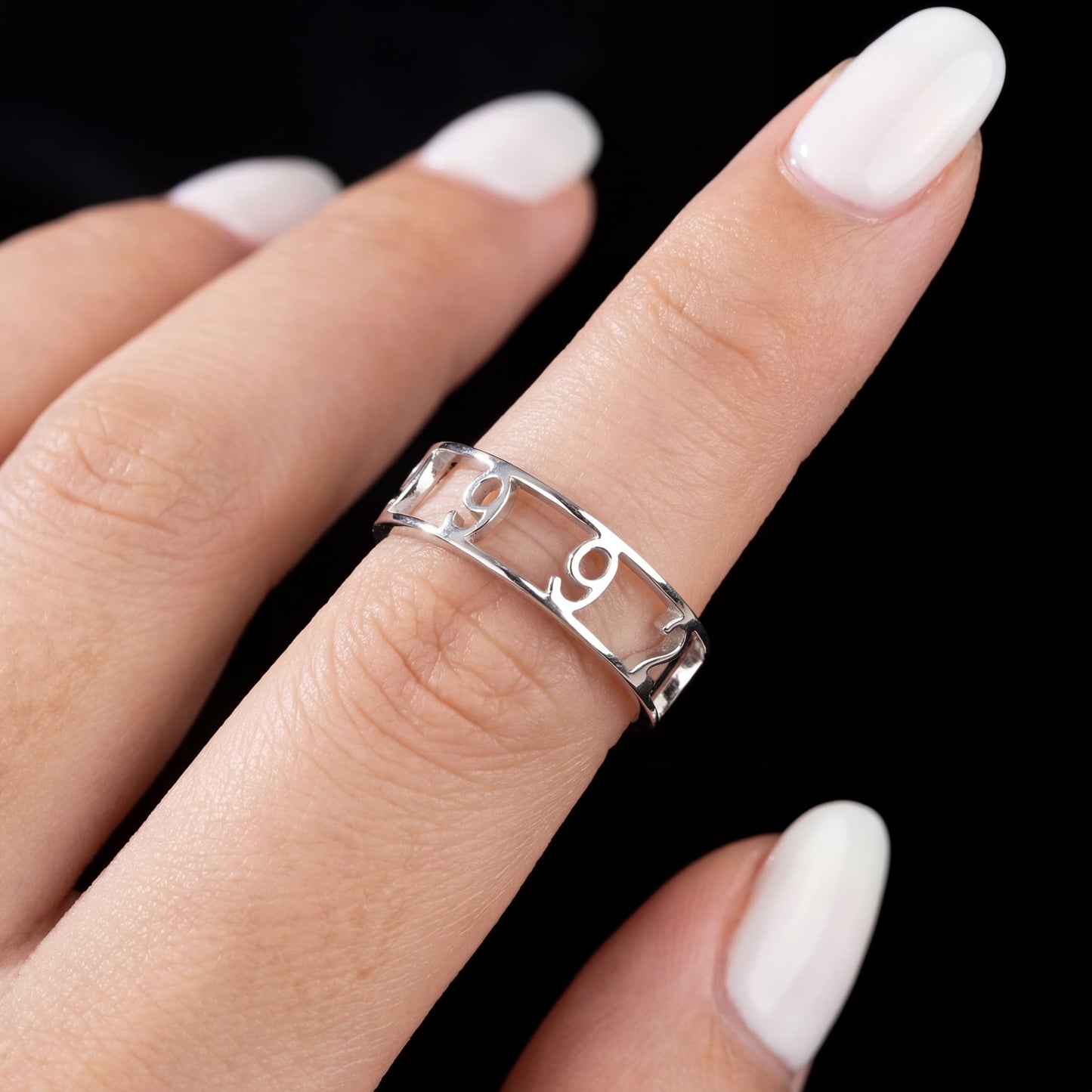 PERSONALISIERTER EDELSTAHL "LETTER" RING - ICERAIN JEWELRY