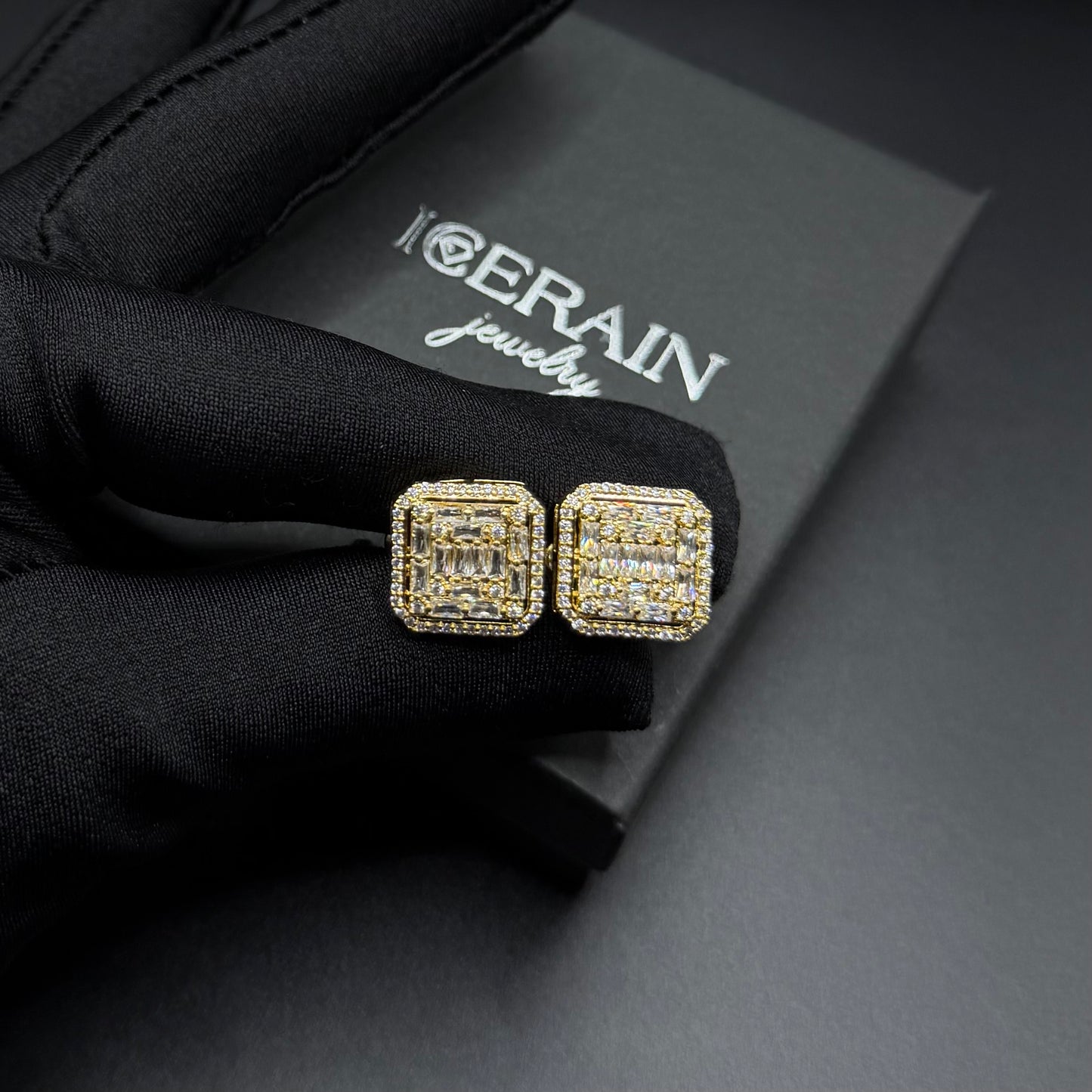 ICED OUT "GOLD PHANTASTICO" OHRRINGE - ICERAIN JEWELRY