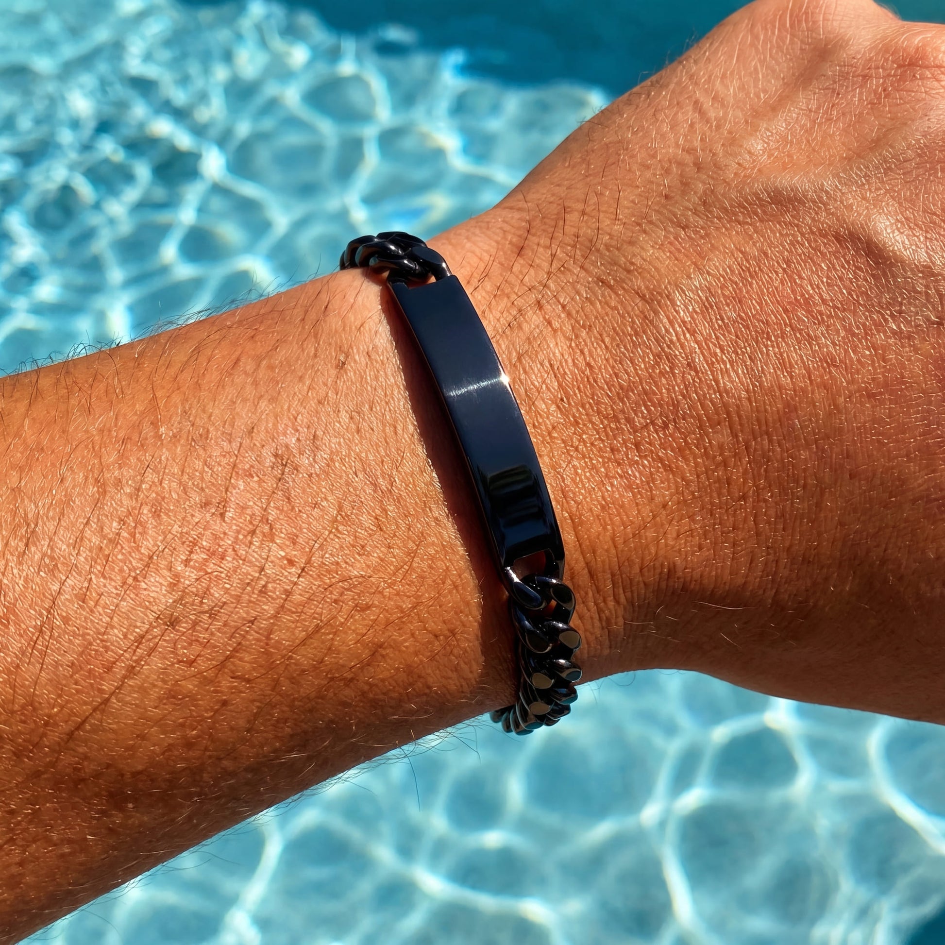 PERSONALISIERTES EDELSTAHL 9MM "CUBAN" ARMBAND - ICERAIN JEWELRY