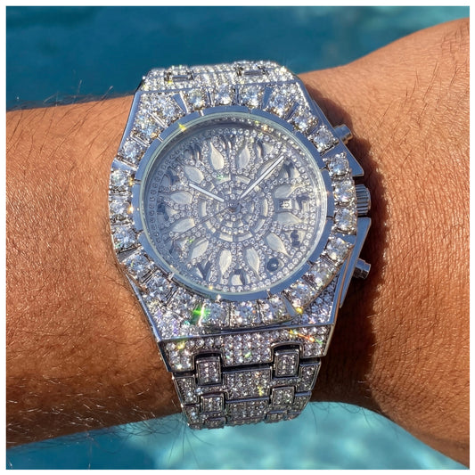 ICED OUT " ARABIC SUN" UHR - ICERAIN JEWELRY