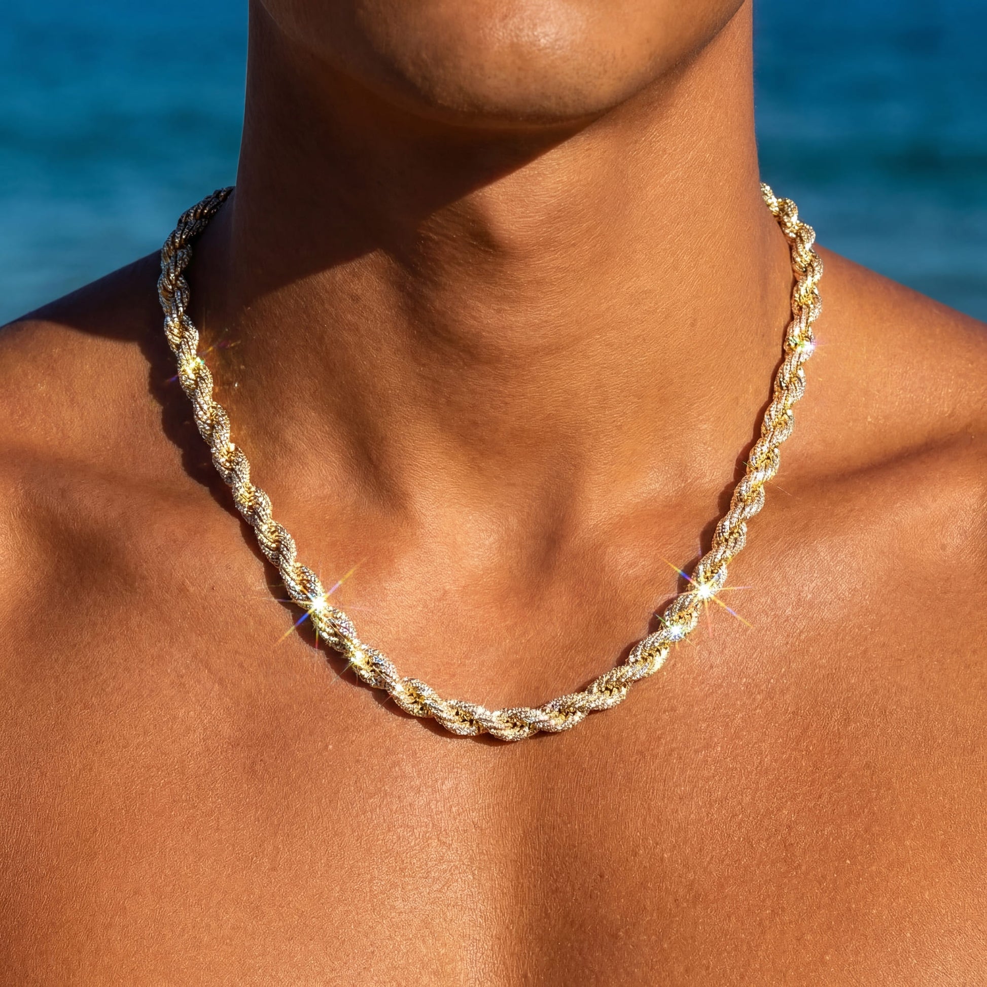 ICED OUT 8MM "GOLD ROPE" KETTE - ICERAIN JEWELRY