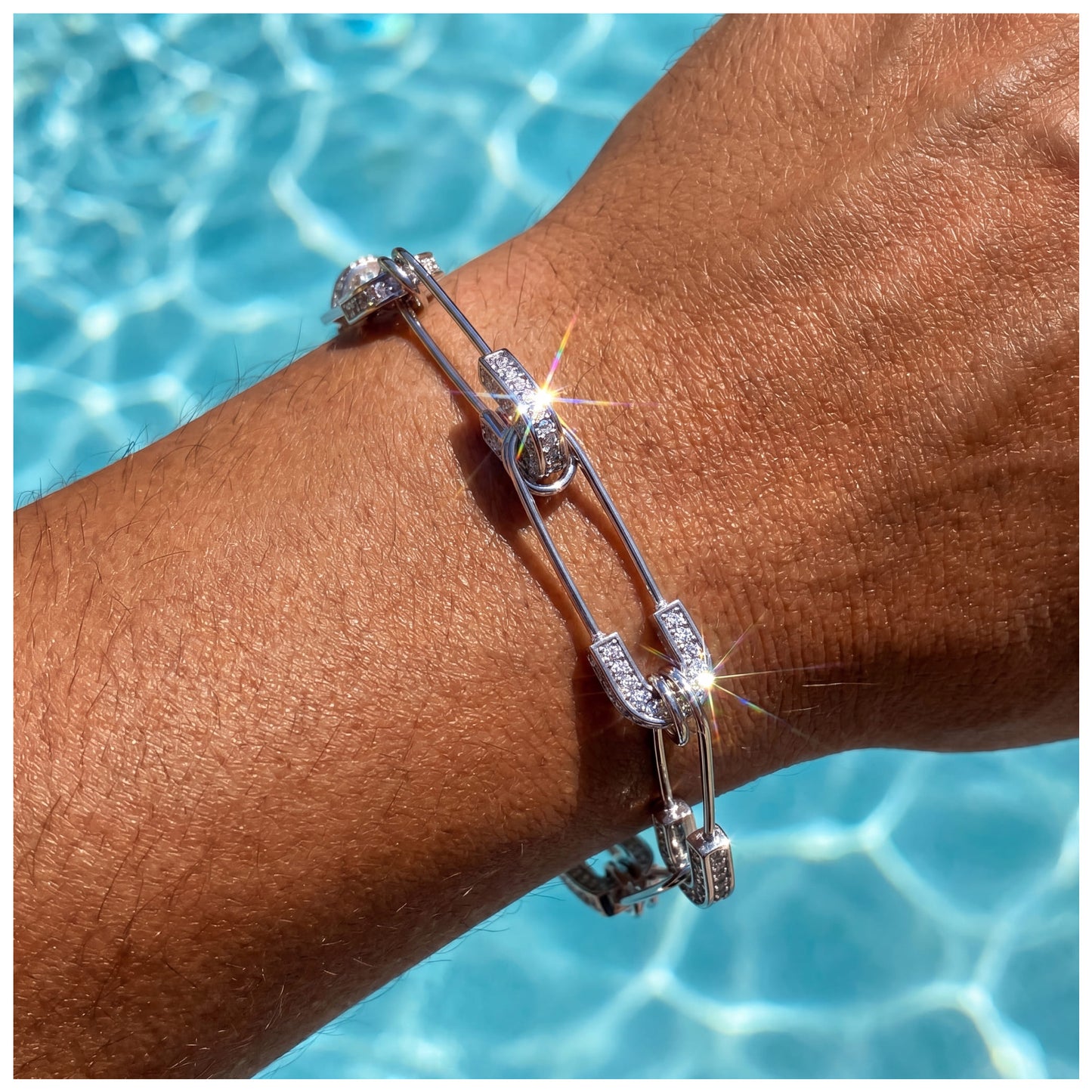 ICED OUT "PIN" ARMBAND - ICERAIN JEWELRY