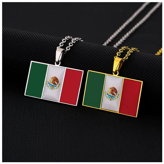 EDELSTAHL "MEXICO FLAG" LÄNDERKETTE - ICERAIN JEWELRY