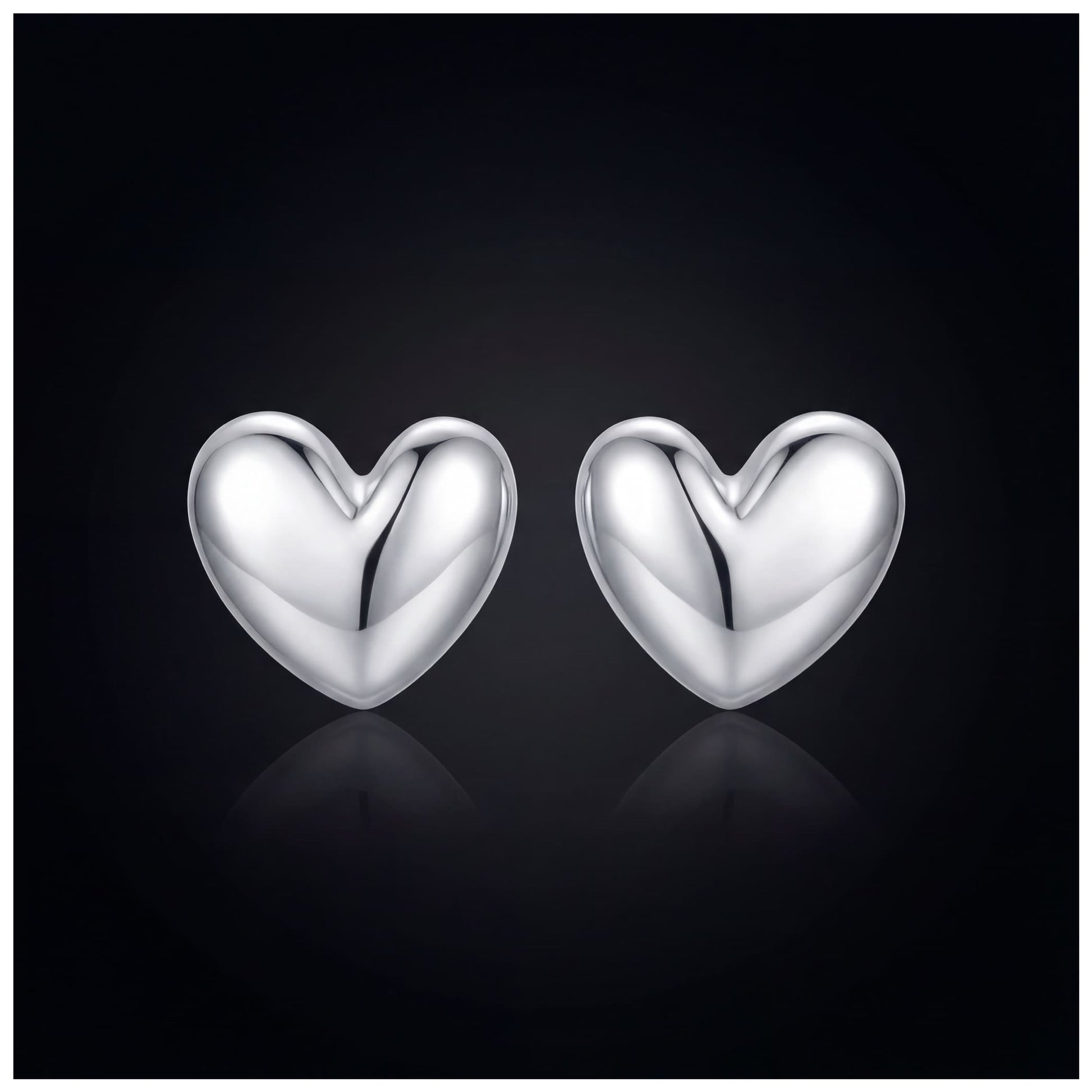 925S SILVER "HEART V3" OHRRINGE - ICERAIN JEWELRY