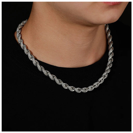 ICED OUT 8MM "SILVER ROPE" KETTE - ICERAIN JEWELRY