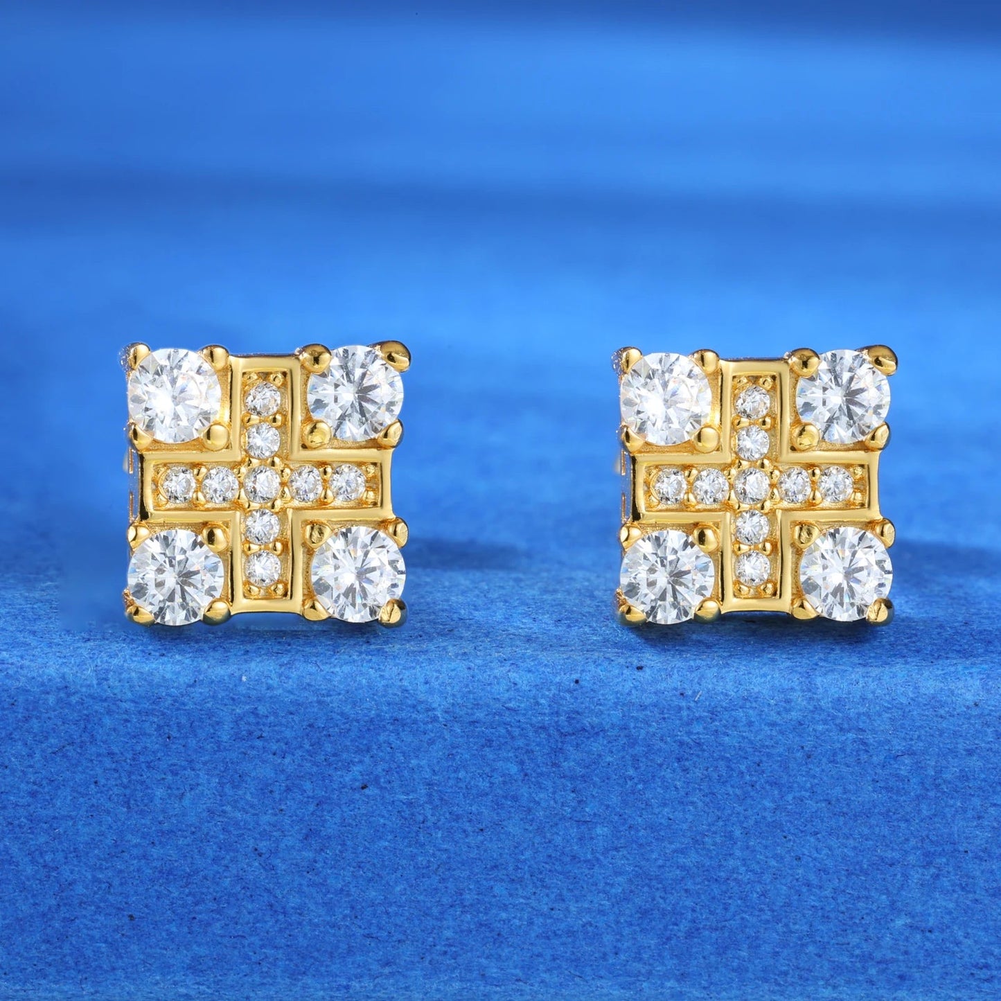 ICED OUT MOISSANITE "PARC" WEISSGOLD 925S SILVER OHRRINGE