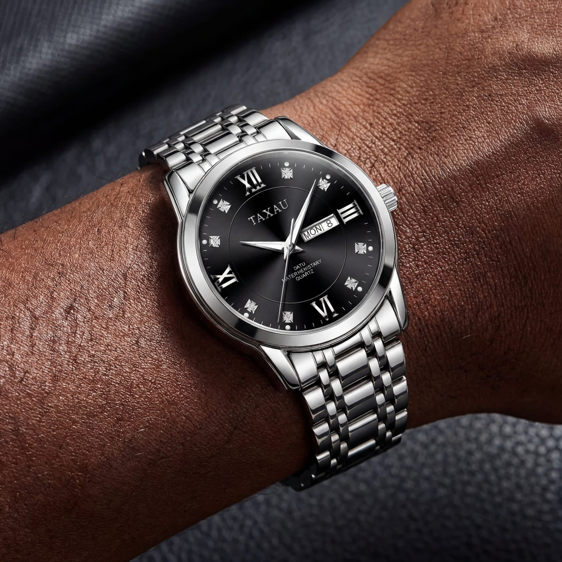 EDELSTAHL "BUSINAR" UHR - ICERAIN JEWELRY