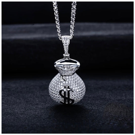 ICED OUT MOISSANITE "CASH" WEISSGOLD 925S SILVER KETTE - ICERAIN JEWELRY
