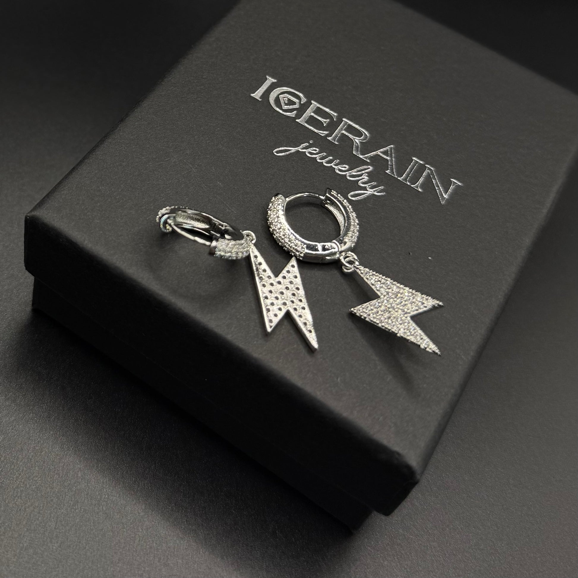 ICED OUT "SILVER LIGHTNING" OHRRINGE - ICERAIN JEWELRY