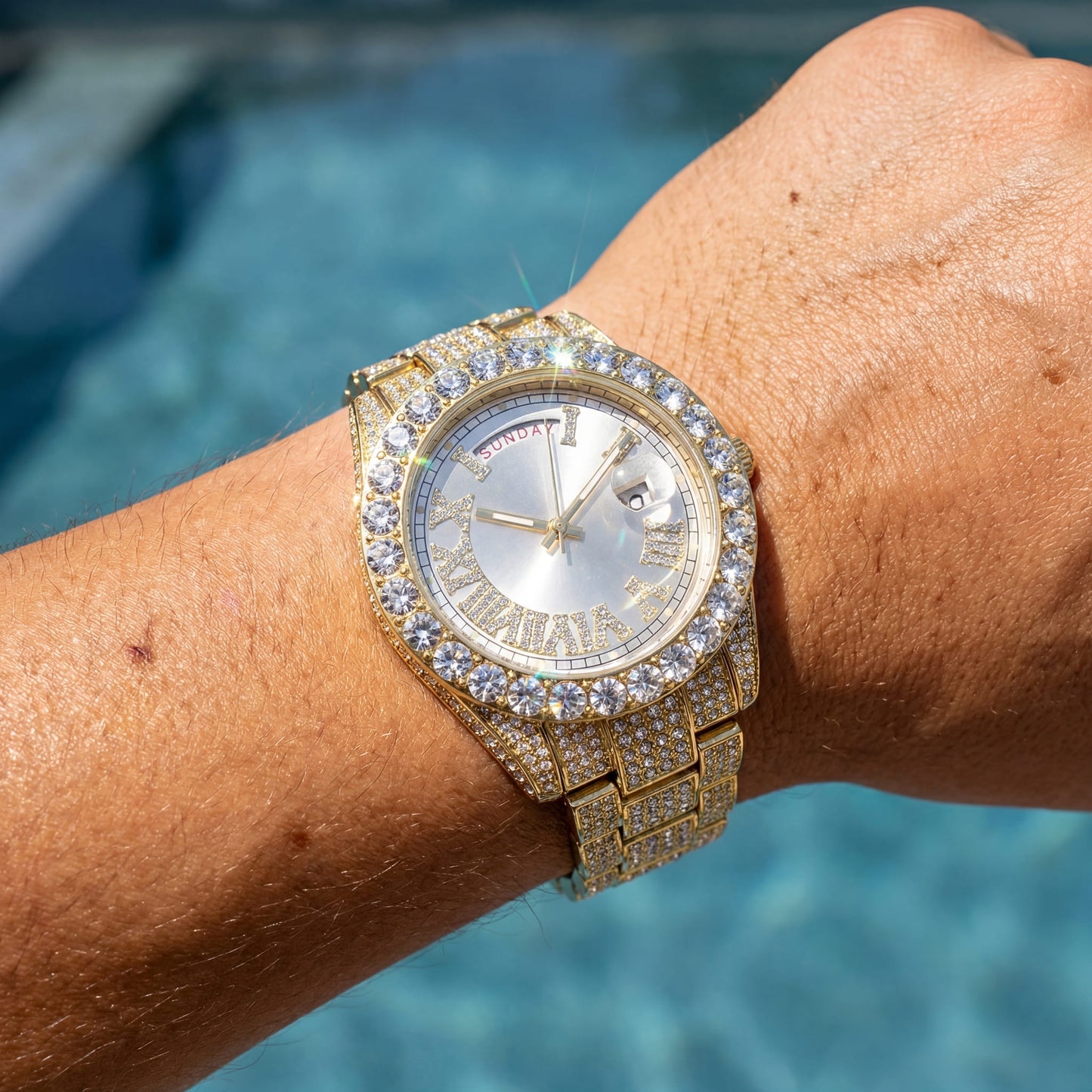 ICED OUT "LEHMING" UHR - ICERAIN JEWELRY