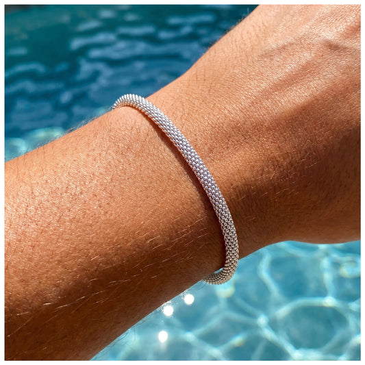 925S SILVER 3MM "POPCORN" ARMBAND - ICERAIN JEWELRY