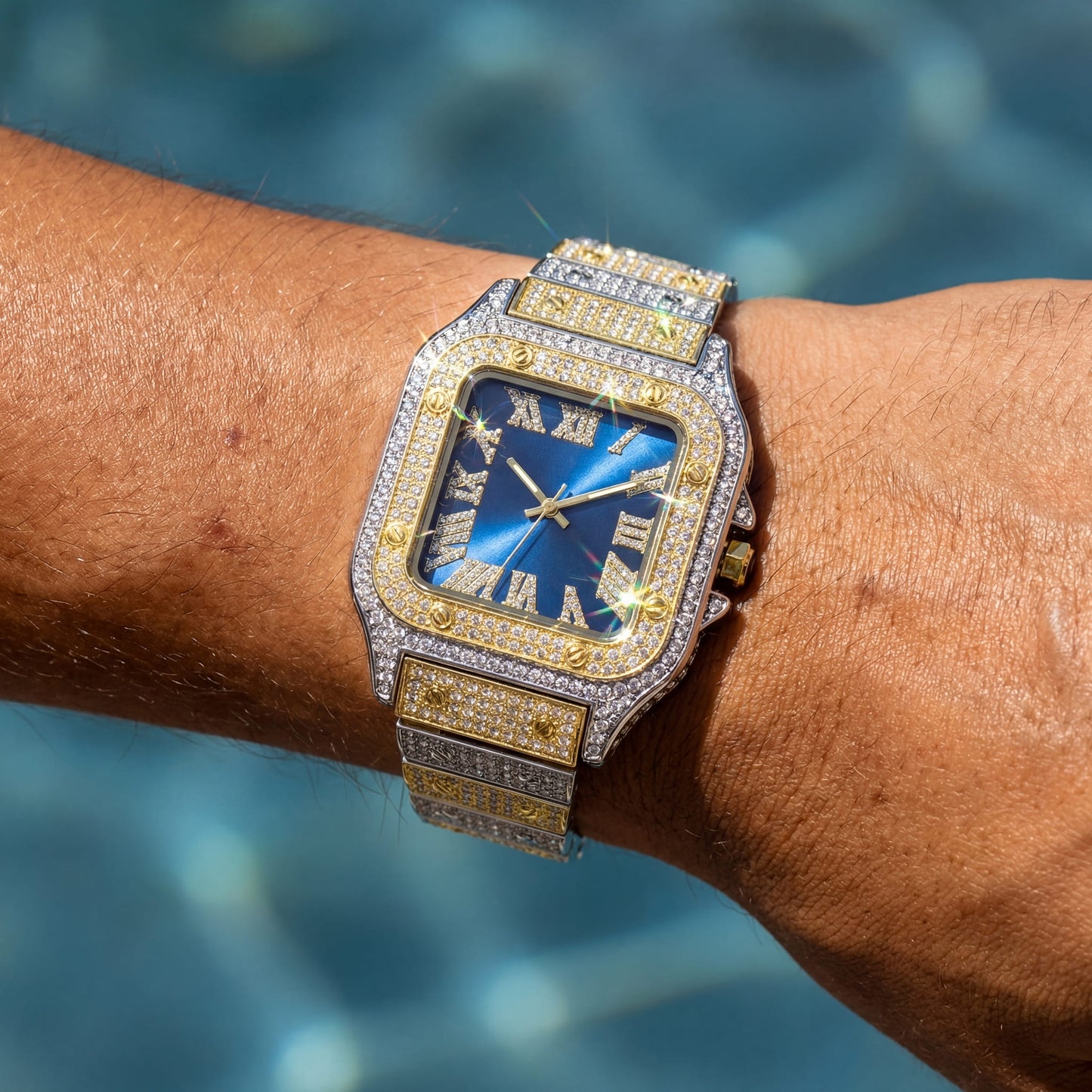 ICED OUT "PIAZZA" UHR - ICERAIN JEWELRY