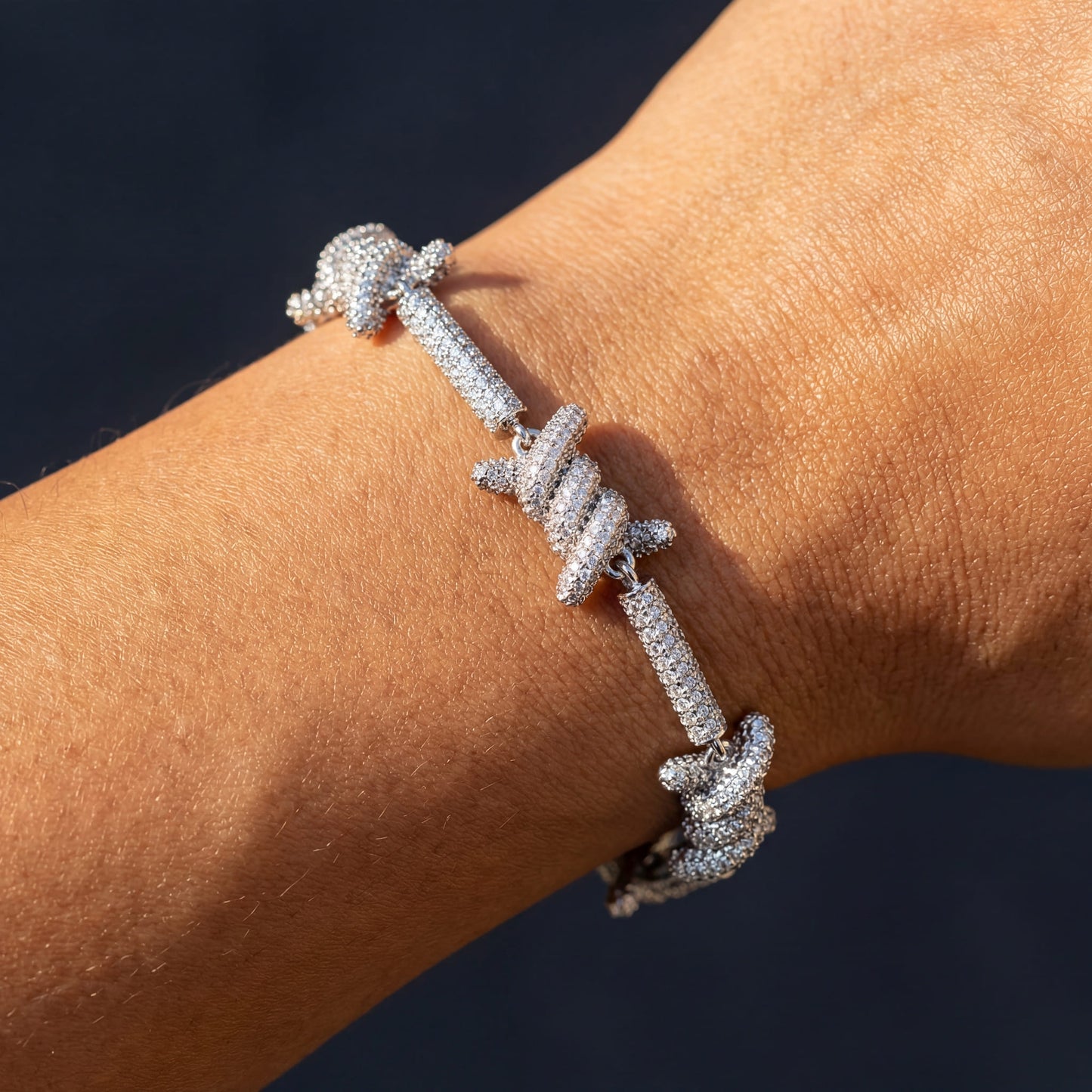 ICED OUT "TWISTED WIRE" ARMBAND - ICERAIN JEWELRY