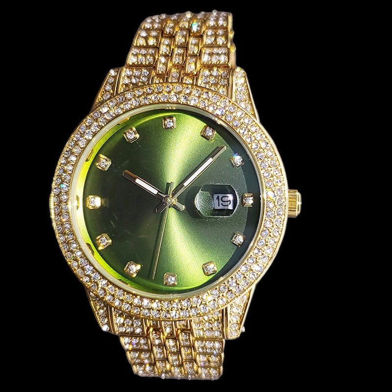 Luxus Designer Iced Out "Principessa" Uhr + Box + Armbandkürzer