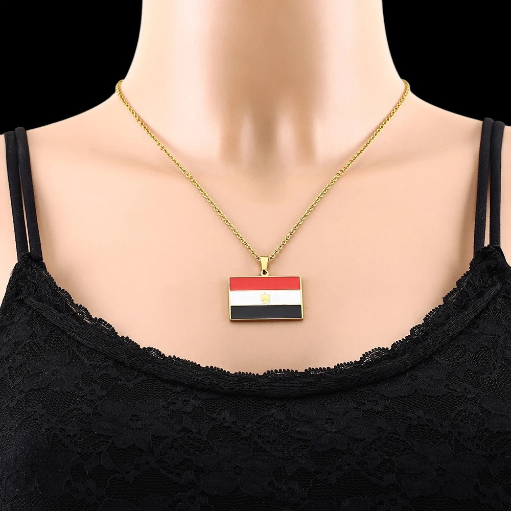 EDELSTAHL "EGYPT FLAG" LÄNDERKETTE - ICERAIN JEWELRY