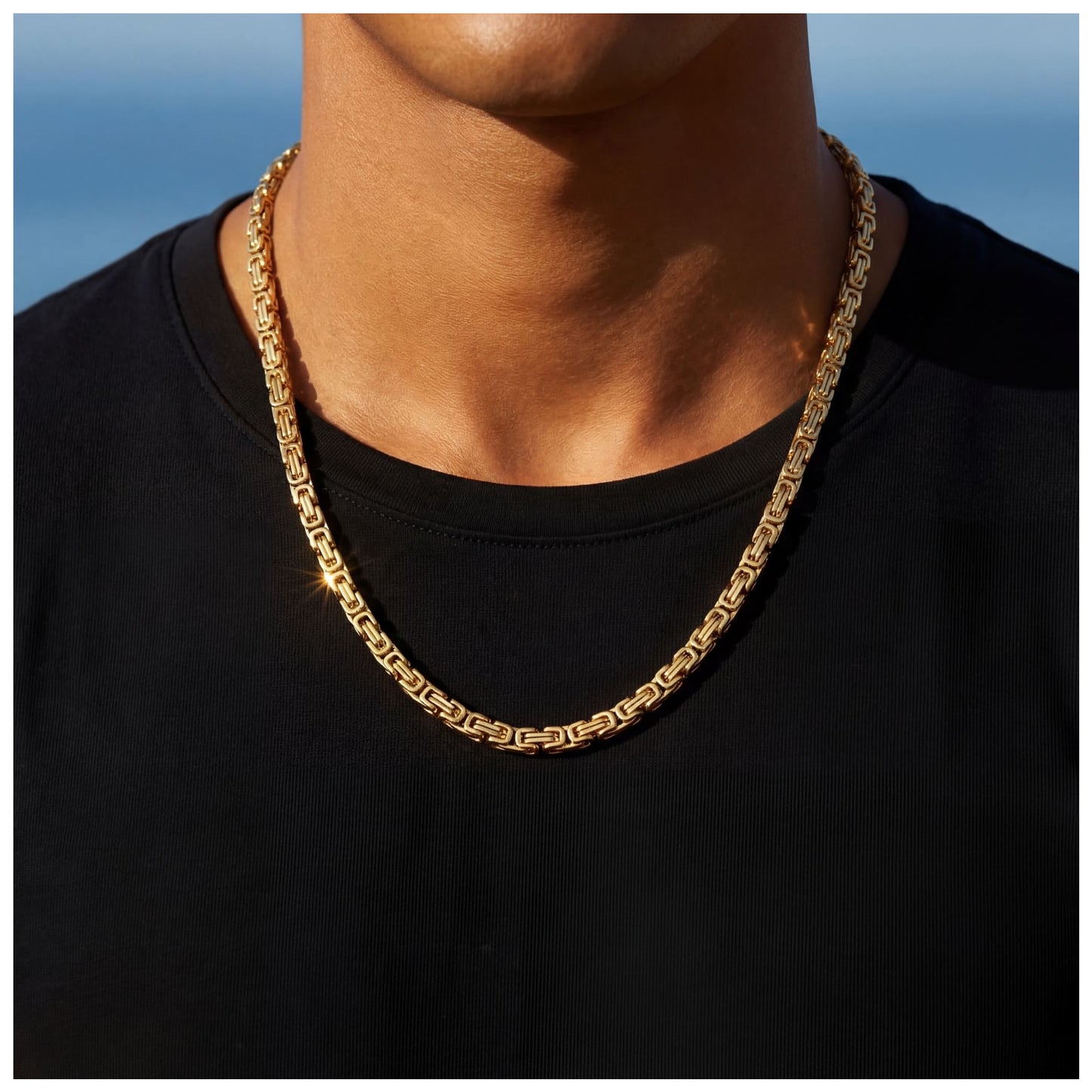 EDELSTAHL 4MM "GOLD KING" KETTE - ICERAIN JEWELRY