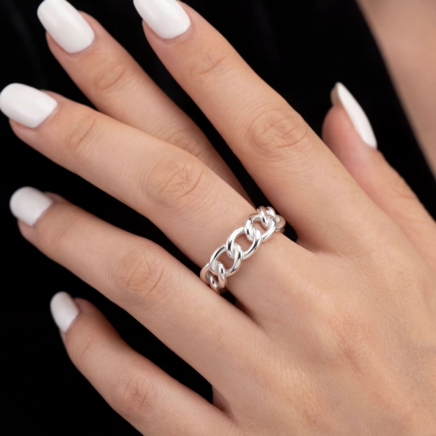 925S SILVER "SILVER CUBAN" RING - ICERAIN JEWELRY