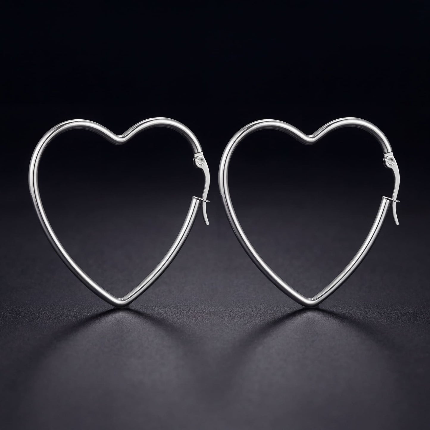 EDELSTAHL "HEART V4" OHRRINGE - ICERAIN JEWELRY