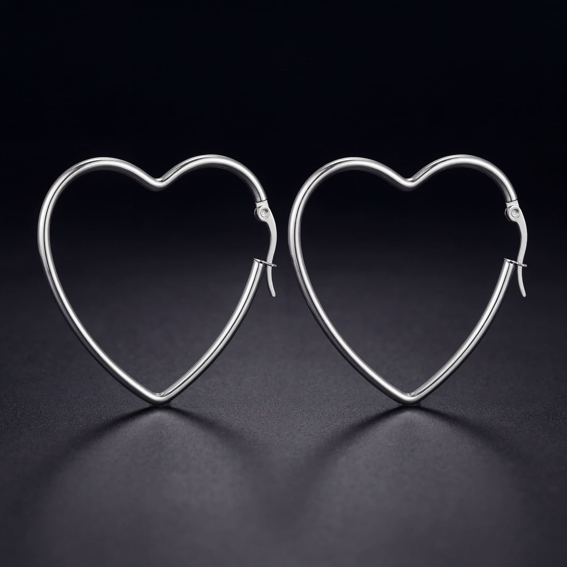 EDELSTAHL "HEART V4" OHRRINGE - ICERAIN JEWELRY