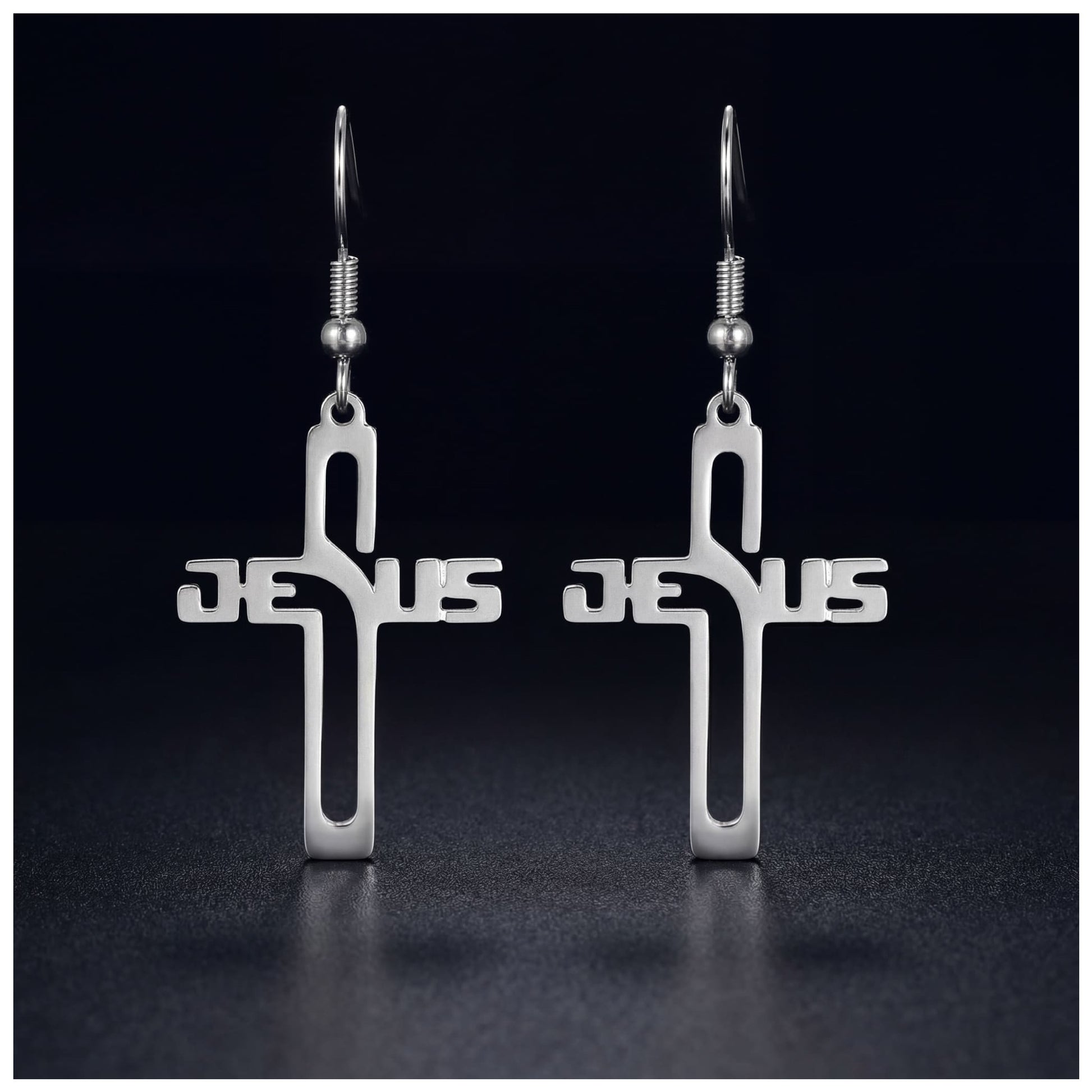 EDELSTAHL "JESUS" OHRRINGE - ICERAIN JEWELRY