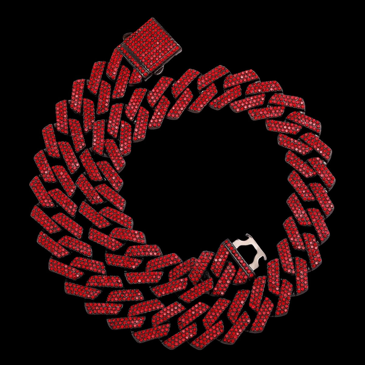 ICED OUT 20MM "RED PRONG CUBAN" ARMBAND - ICERAIN JEWELRY