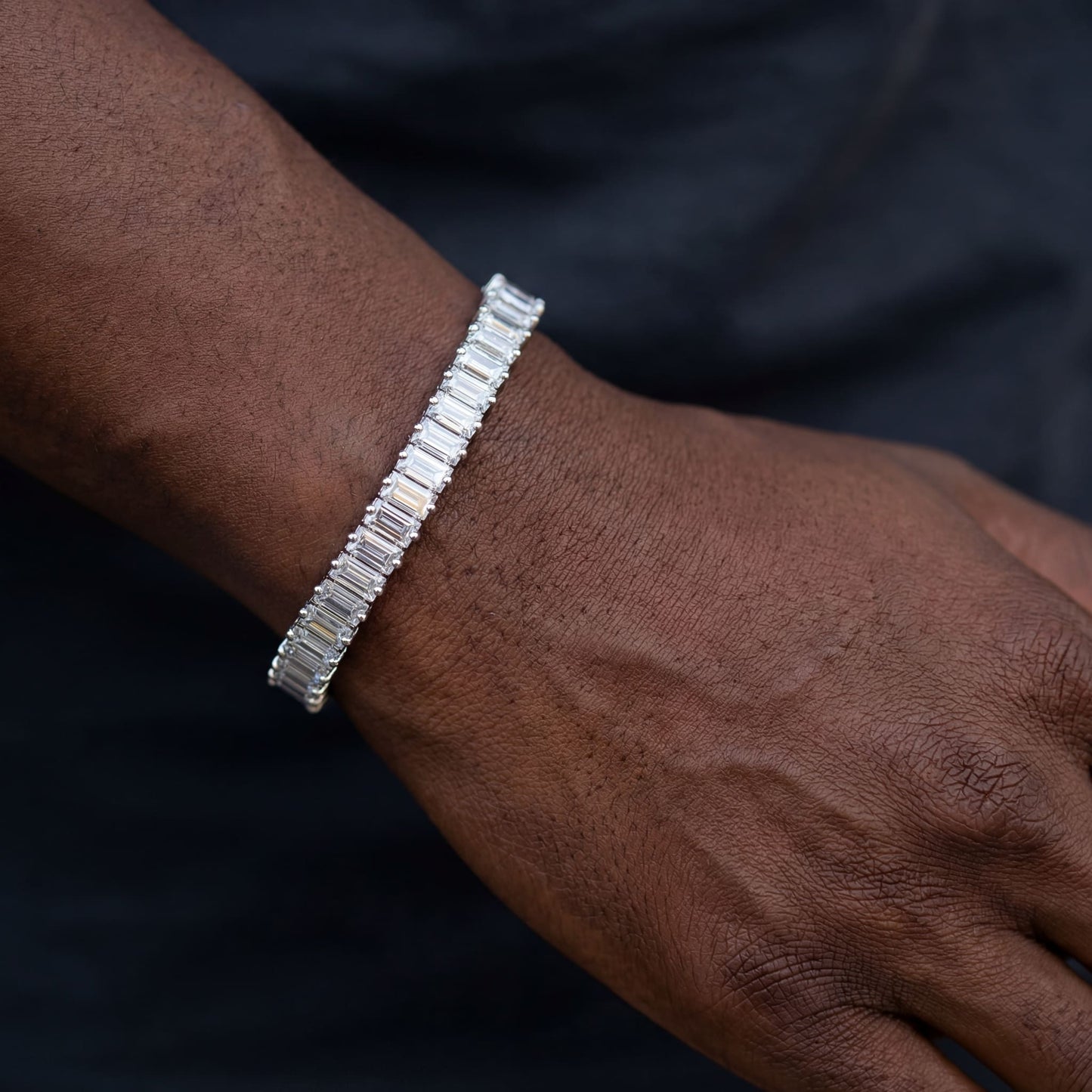 ICED OUT 5MM "SILVER SHINO" ARMBAND - ICERAIN JEWELRY