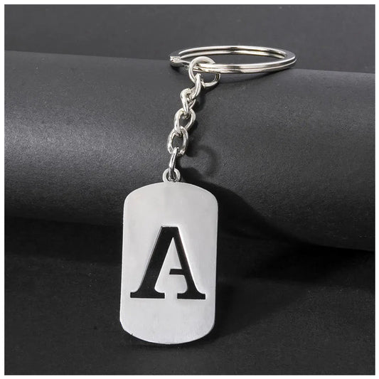 PERSONALISIERTER EDELSTAHL ANFANGSBUCHSTABE "WALLERO" SCHLÜSSELANHÄNGER - ICERAIN JEWELRY