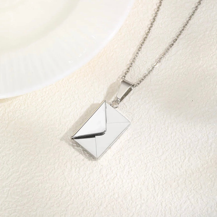 PERSONALISIERTE EDELSTAHL "ENVELOP" KETTE - ICERAIN JEWELRY