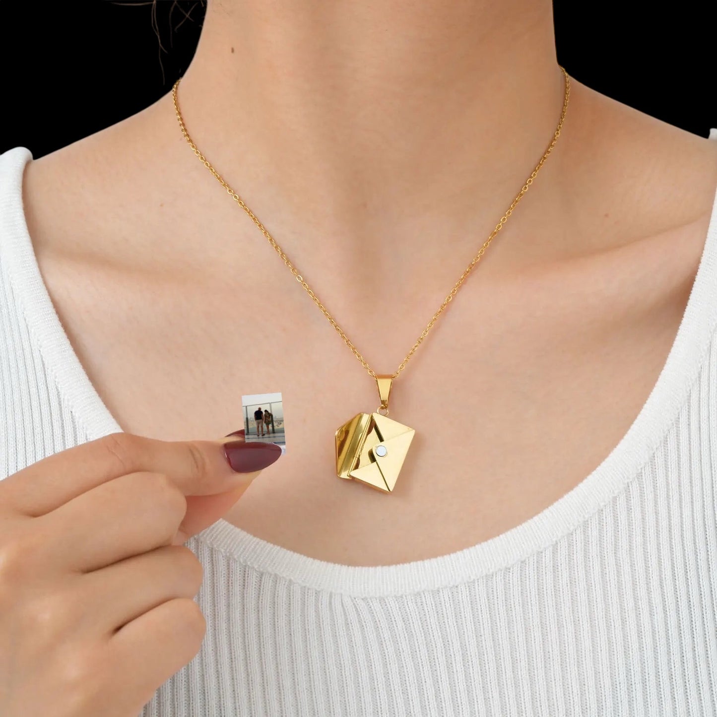 PERSONALISIERTE EDELSTAHL "ENVELOP" KETTE