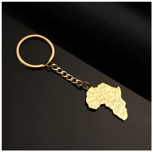 EDELSTAHL "AFRICA V2" SCHLÜSSELANHÄNGER - ICERAIN JEWELRY