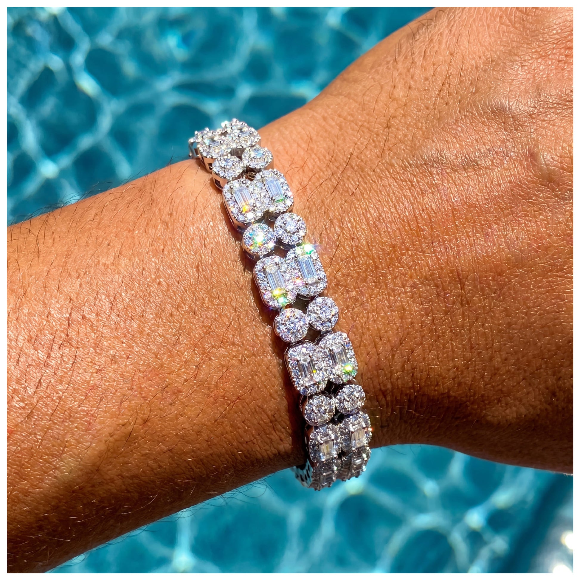 ICED OUT 10MM "DOUBLIX CUBAN" ARMBAND - ICERAIN JEWELRY