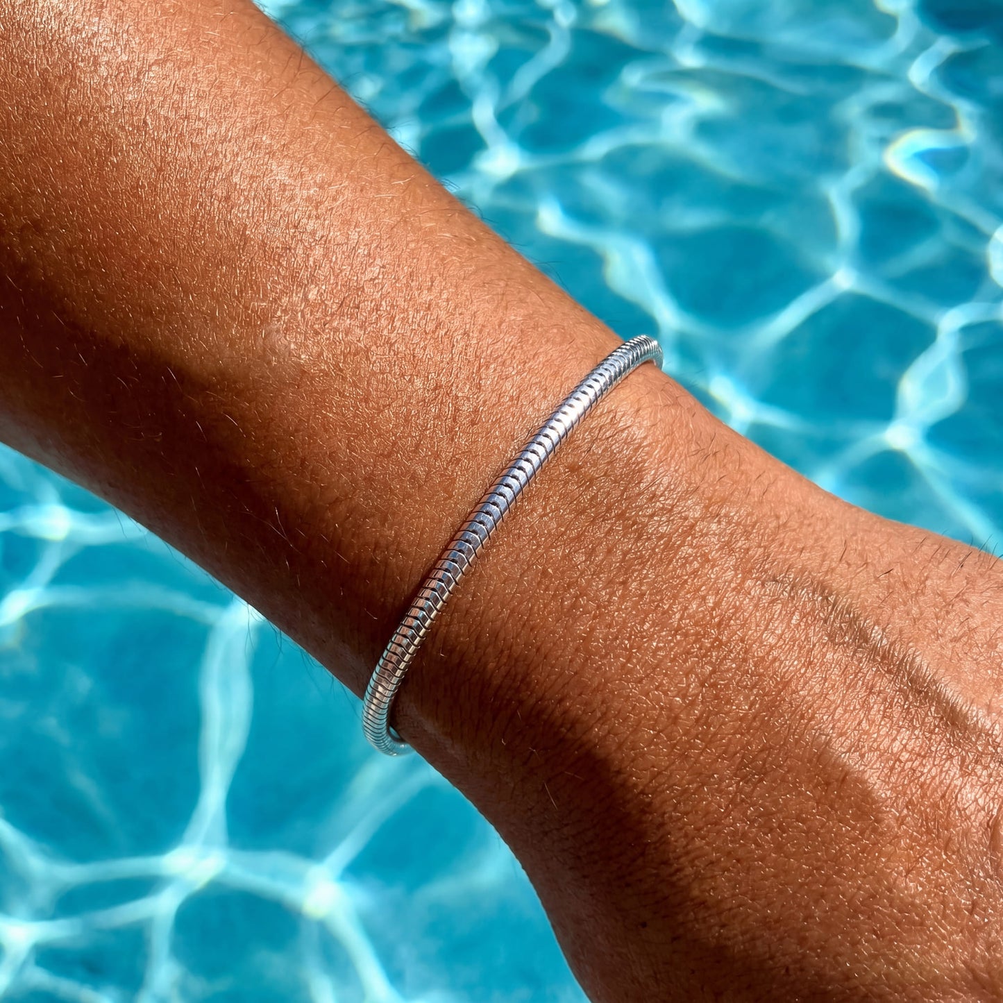 925S SILVER 3MM "SNAKE" ARMBAND - ICERAIN JEWELRY