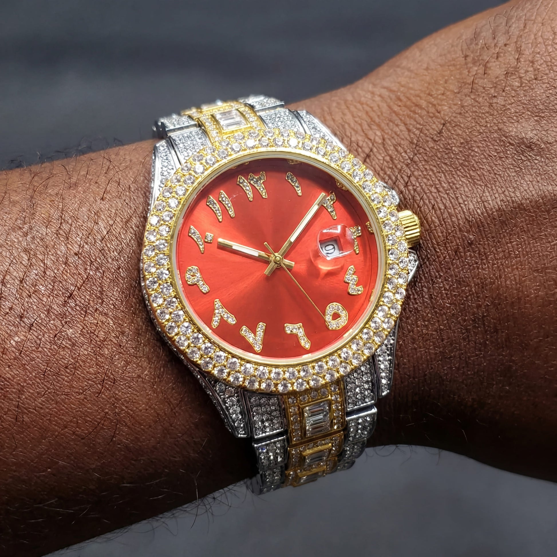 ICED OUT "ARABIC" UHR - ICERAIN JEWELRY