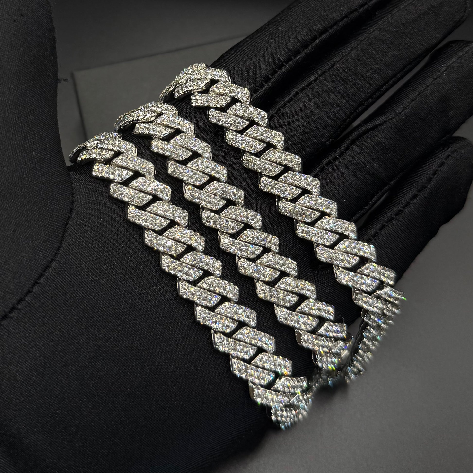 ICED OUT 14MM "SILVER PRONG CUBAN" KETTE - ICERAIN JEWELRY