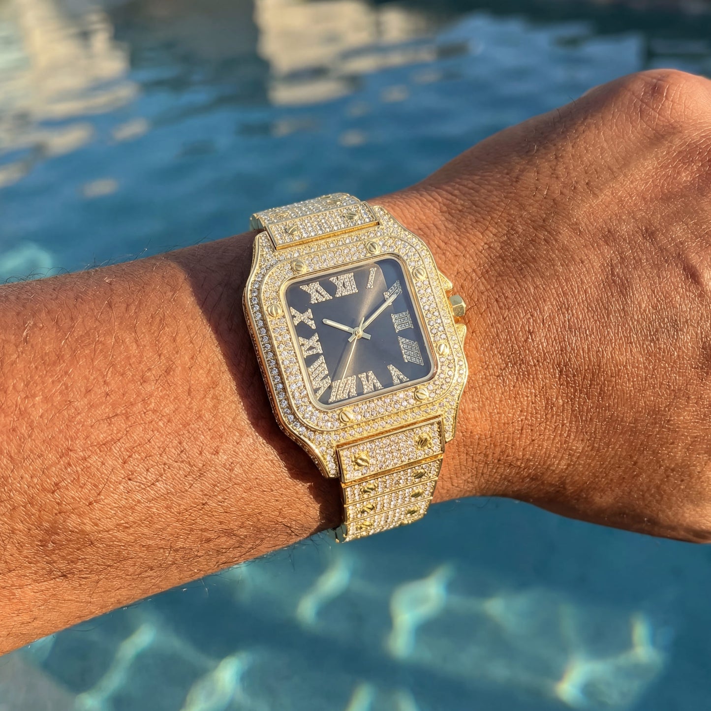 ICED OUT "PIAZZA" UHR - ICERAIN JEWELRY
