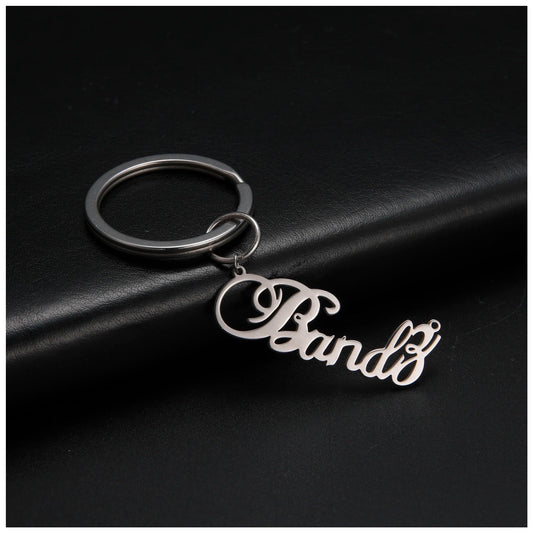 PERSONALISIERTER EDELSTAHL "NAMIGO" SCHLÜSSELANHÄNGER - ICERAIN JEWELRY